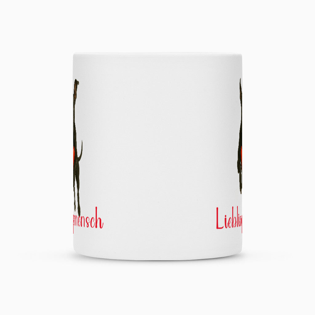 Tasse "Dogge schwarz - Lieblingsmensch" – hunde-shirt.de