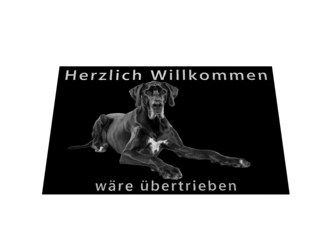 Fußmatte "Dogge - Übertrieben..." – hunde-shirt.de