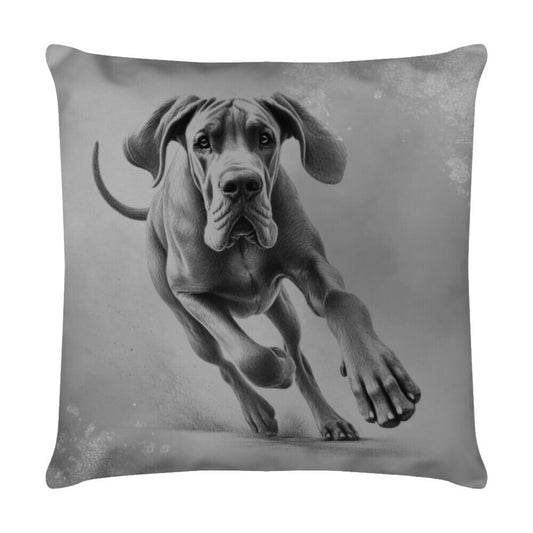 Kissen "Dogge - Run" Weiß – hunde-shirt.de