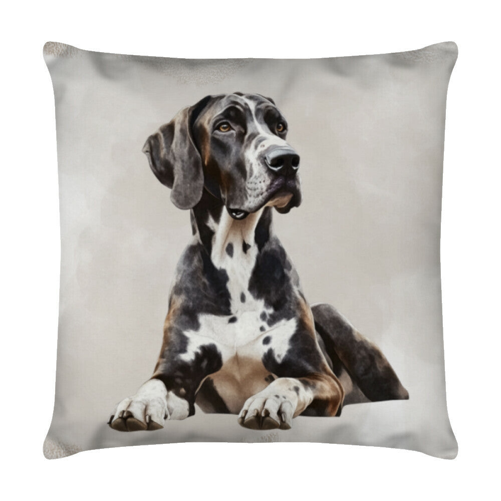 Kissen "Dogge - Relax" Weiß – hunde-shirt.de