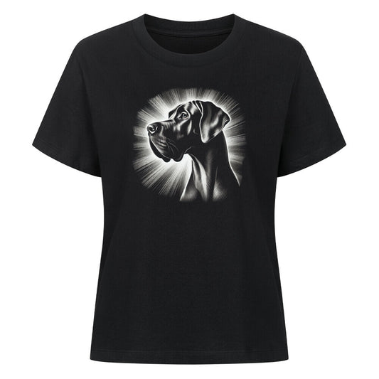 Premium Damen-Shirt "Deutsche Dogge - Shine" Schwarz – hunde-shirt.de