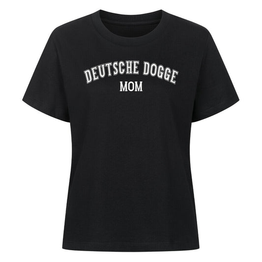Premium Damen-Shirt "Deutsche Dogge - MOM" Schwarz – hunde-shirt.de