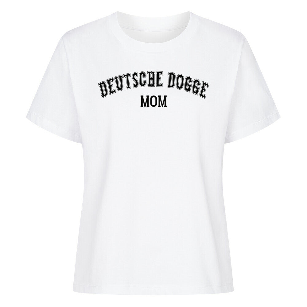 Premium Damen-Shirt "Deutsche Dogge - MOM" Weiß – hunde-shirt.de