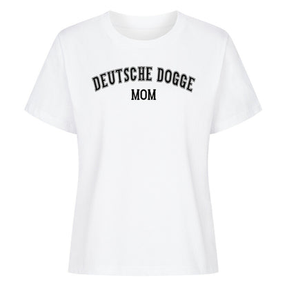 Premium Damen-Shirt "Deutsche Dogge - MOM" Weiß – hunde-shirt.de