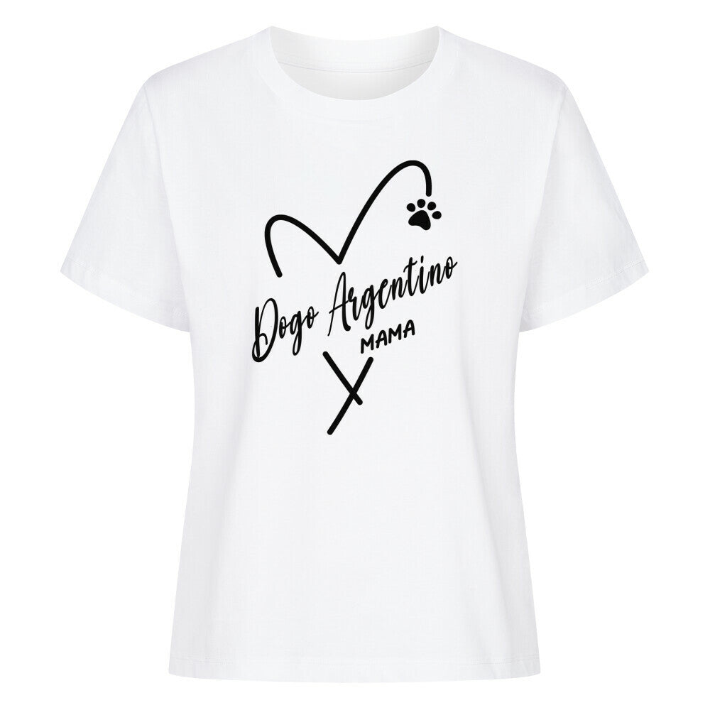 Premium Damen-Shirt "Dogo Argentino - MAMA" Weiß – hunde-shirt.de