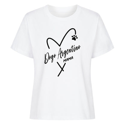 Premium Damen-Shirt "Dogo Argentino - MAMA" Weiß – hunde-shirt.de