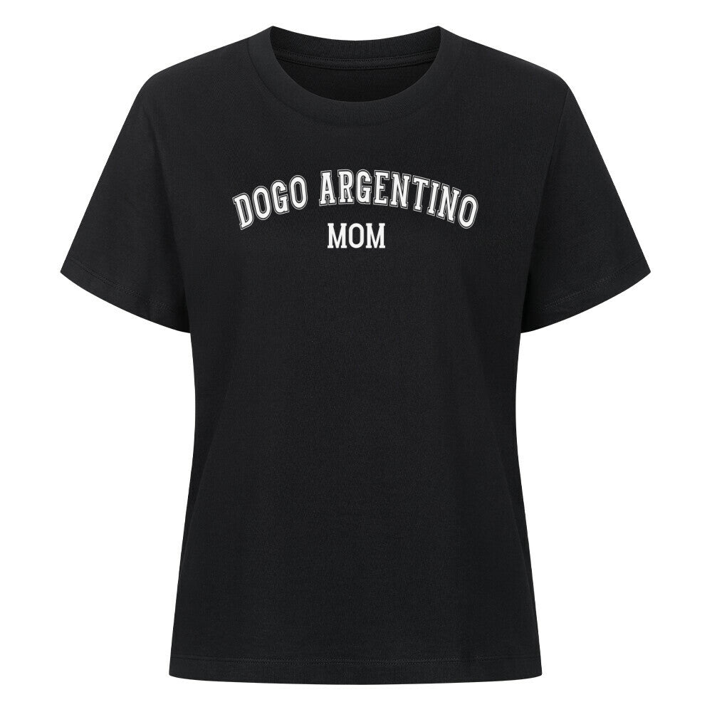 Premium Damen-Shirt "Dogo Argentino - MOM" Schwarz – hunde-shirt.de