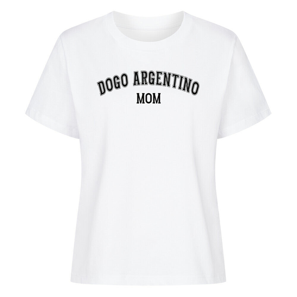 Premium Damen-Shirt "Dogo Argentino - MOM" Weiß – hunde-shirt.de