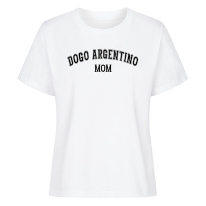 Premium Damen-Shirt "Dogo Argentino - MOM" Weiß – hunde-shirt.de