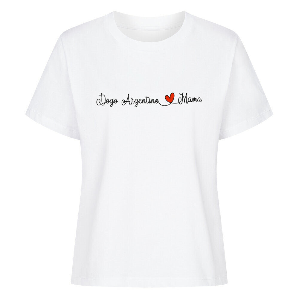 Premium Damen-Shirt "Dogo Argentino - Mama" Weiß – hunde-shirt.de