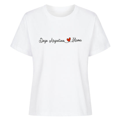 Premium Damen-Shirt "Dogo Argentino - Mama" Weiß – hunde-shirt.de
