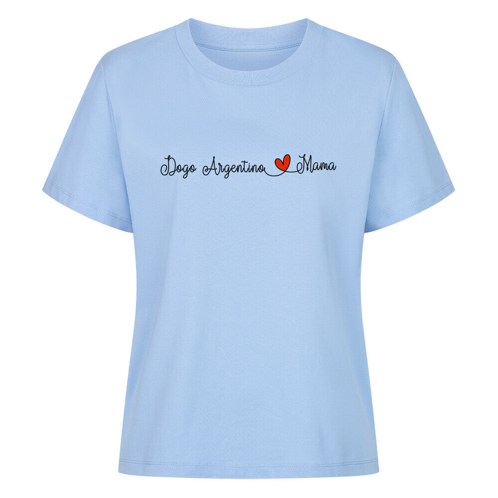 Premium Damen-Shirt "Dogo Argentino - Mama" Sky Blue – hunde-shirt.de