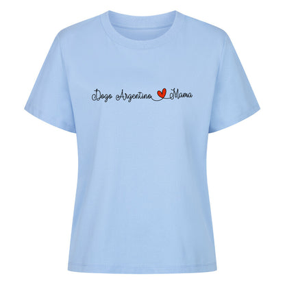 Premium Damen-Shirt "Dogo Argentino - Mama" Sky Blue – hunde-shirt.de