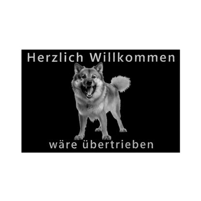 Fußmatte "Eurasier - Übertrieben..." Weiß – hunde-shirt.de