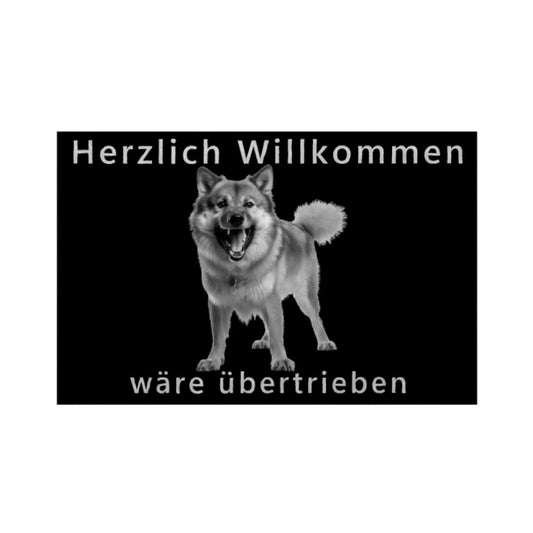 Fußmatte "Eurasier - Übertrieben..." Weiß – hunde-shirt.de