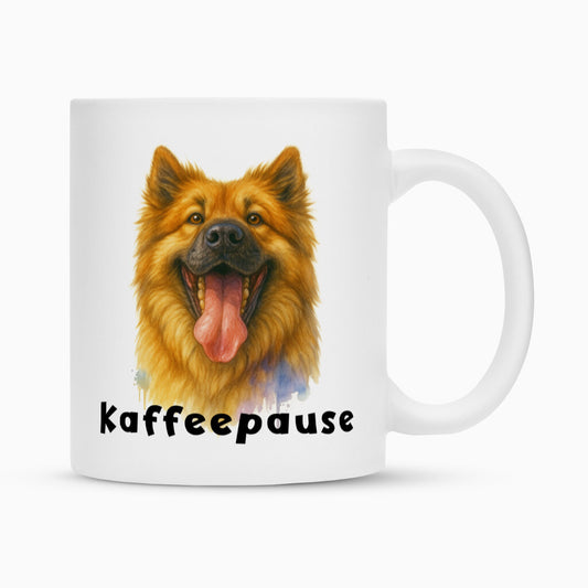 Tasse "Eurasier - Kaffeepause" Weiß – hunde-shirt.de
