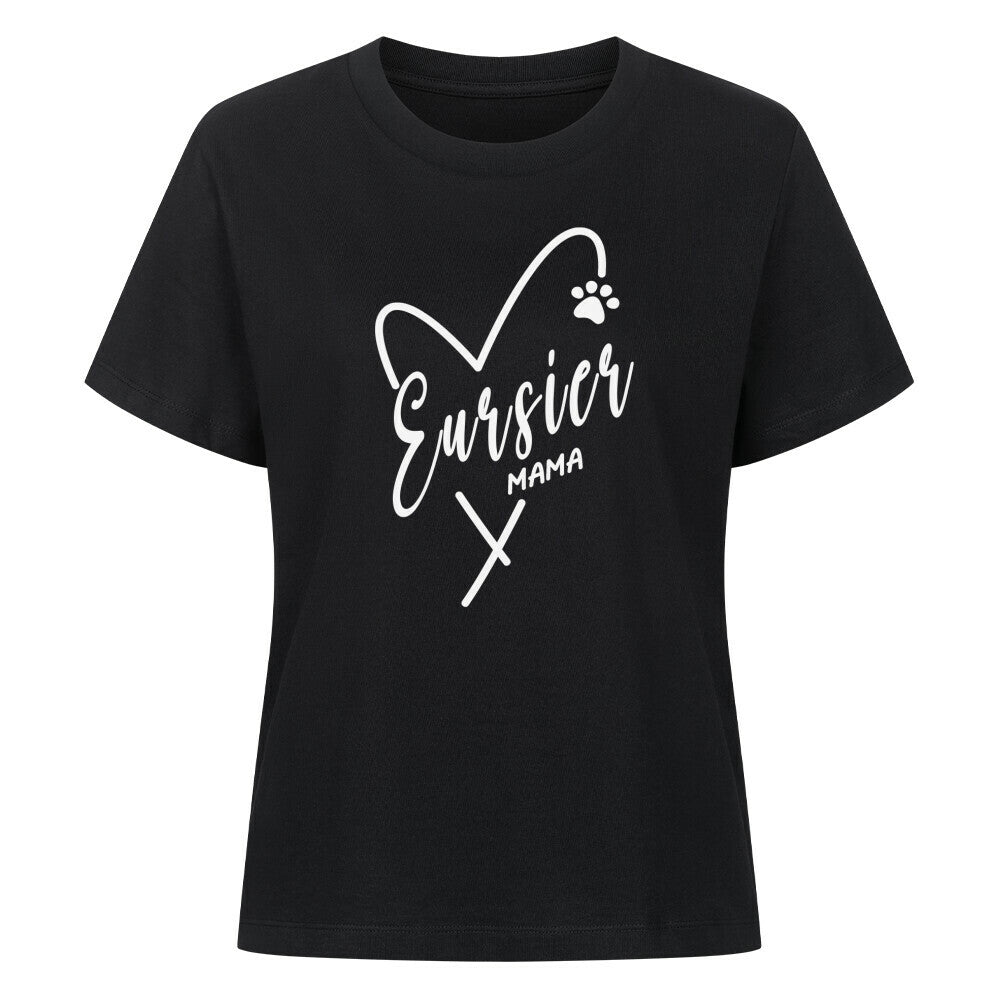 Premium Damen-Shirt "Eurasier - MAMA" Schwarz – hunde-shirt.de
