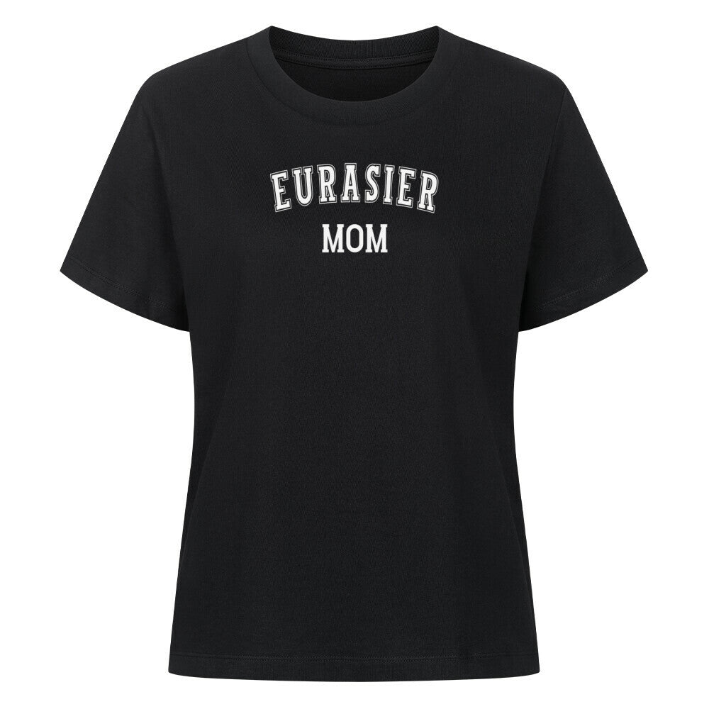 Premium Damen-Shirt "Eurasier - MOM" Schwarz – hunde-shirt.de