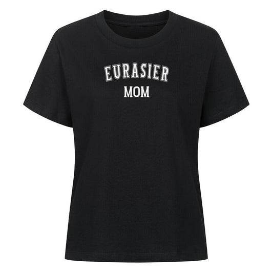 Premium Damen-Shirt "Eurasier - MOM" Schwarz – hunde-shirt.de