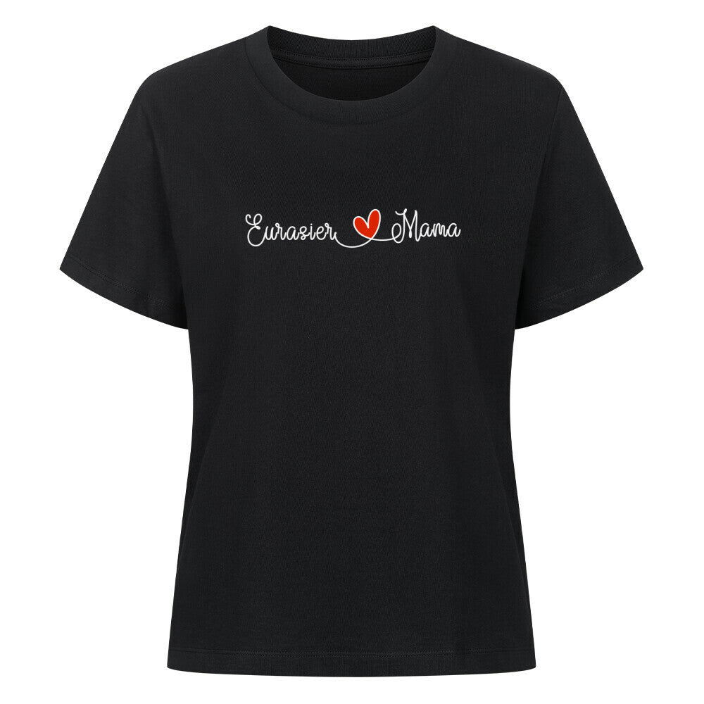 Premium Damen-Shirt "Eurasier - Mama" Schwarz – hunde-shirt.de
