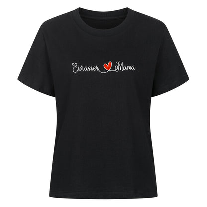 Premium Damen-Shirt "Eurasier - Mama" Schwarz – hunde-shirt.de