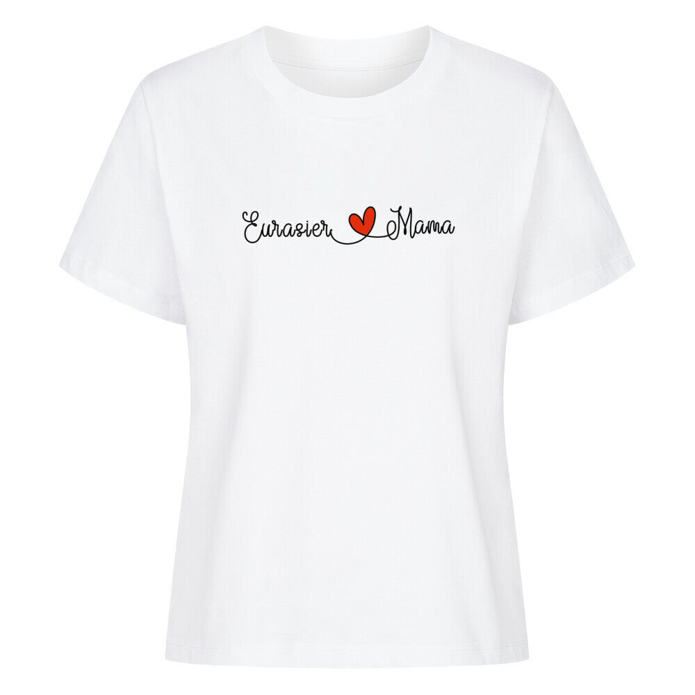 Premium Damen-Shirt "Eurasier - Mama" Weiß – hunde-shirt.de