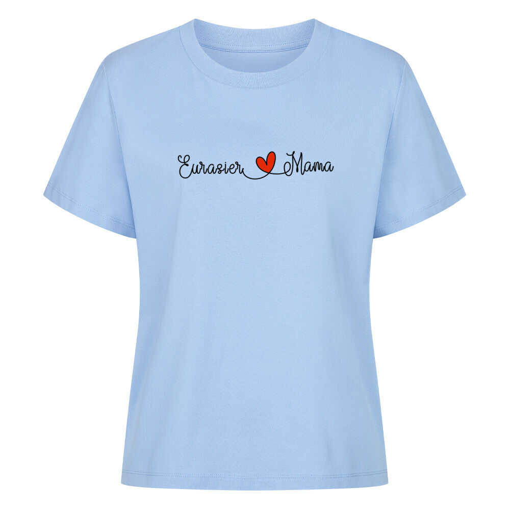 Premium Damen-Shirt "Eurasier - Mama" Sky Blue – hunde-shirt.de