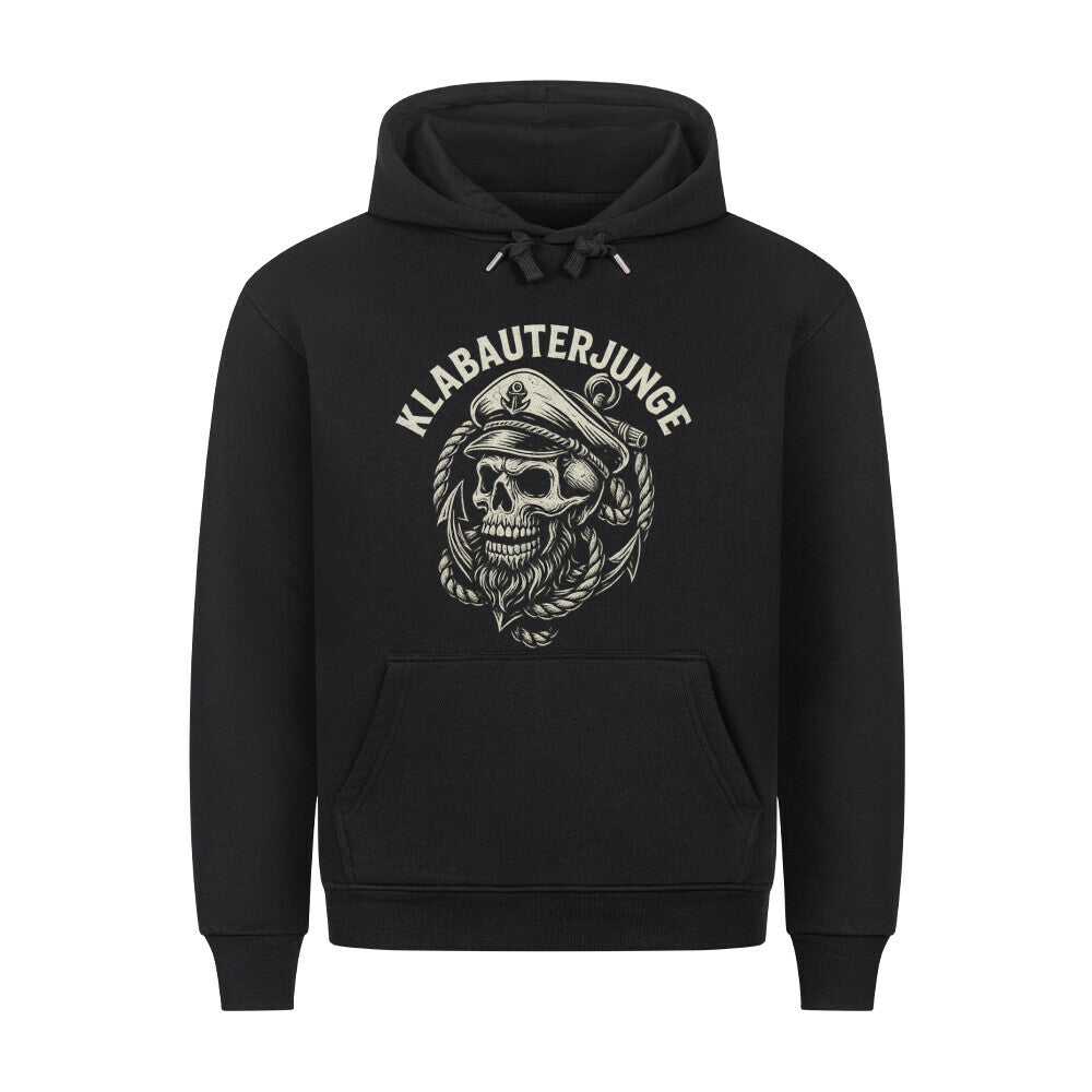 Premium Hoodie "Klabauterjunge - Kapitän" Schwarz – hunde-shirt.de