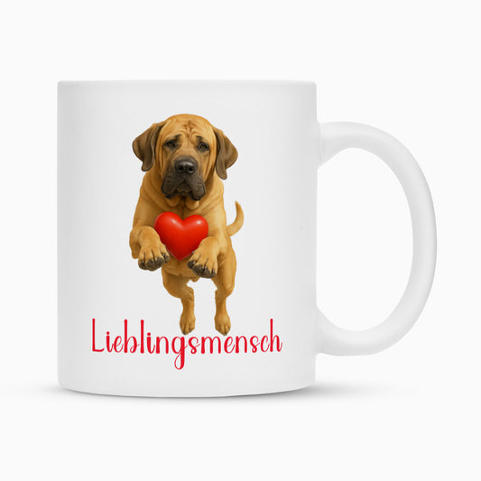 Tasse "Fila Brasileiro - Lieblingsmensch" Weiß – hunde-shirt.de