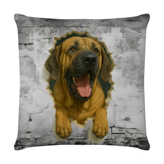 Kissen "Fila Brasileiro - Wall" Weiß – hunde-shirt.de