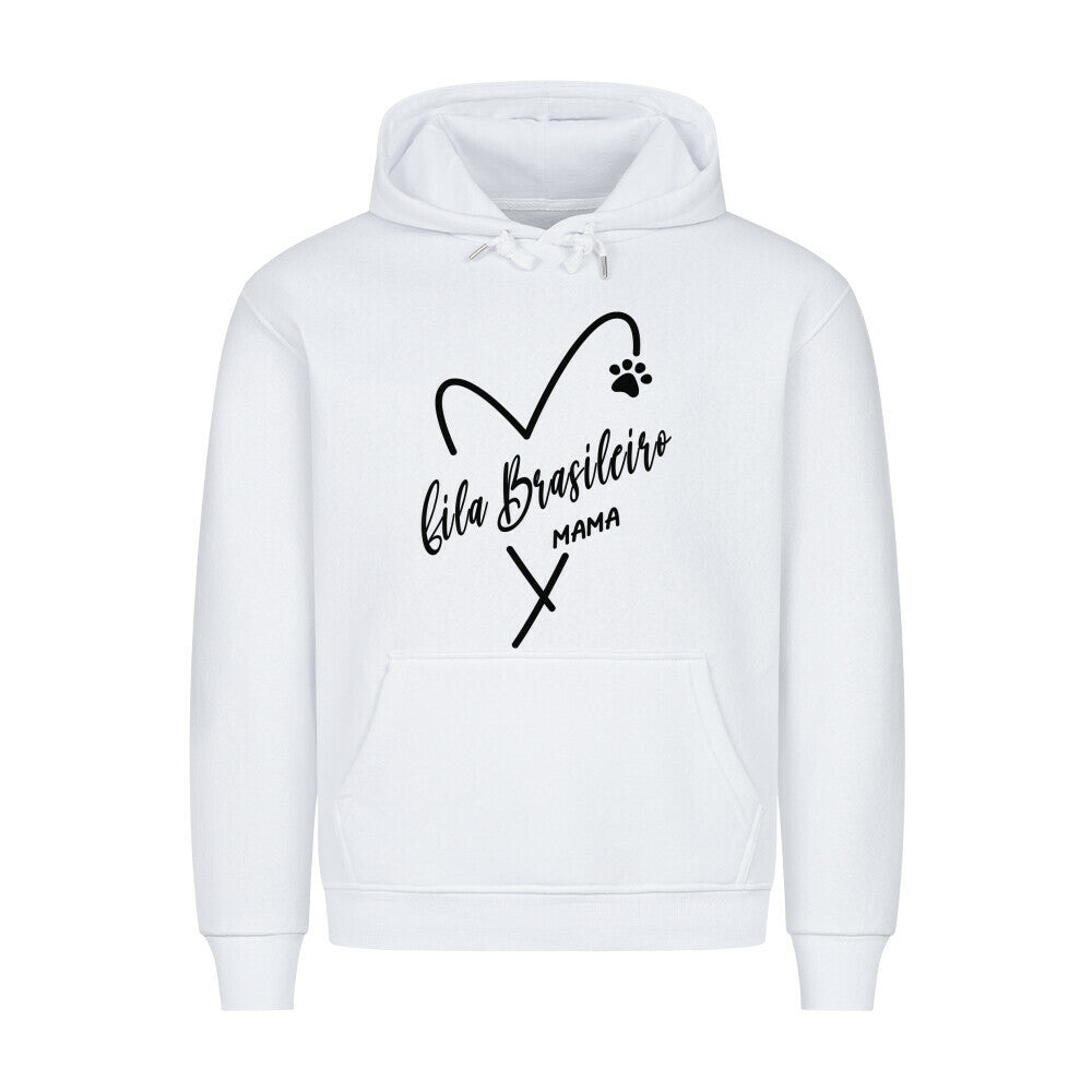 Premium Hoodie "Fila Brasileiro - MAMA" Weiß – hunde-shirt.de