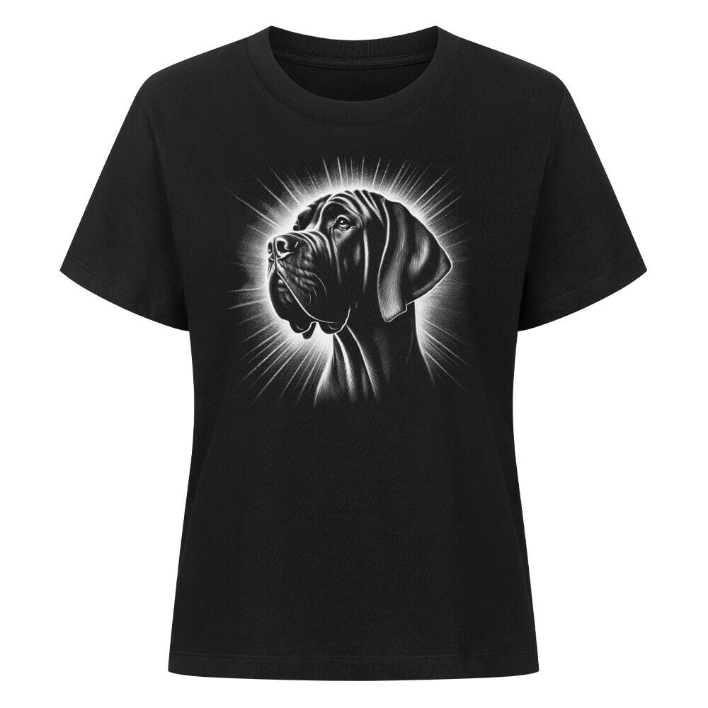 Premium Damen-Shirt "Fila Brasileiro - Shine" Schwarz – hunde-shirt.de