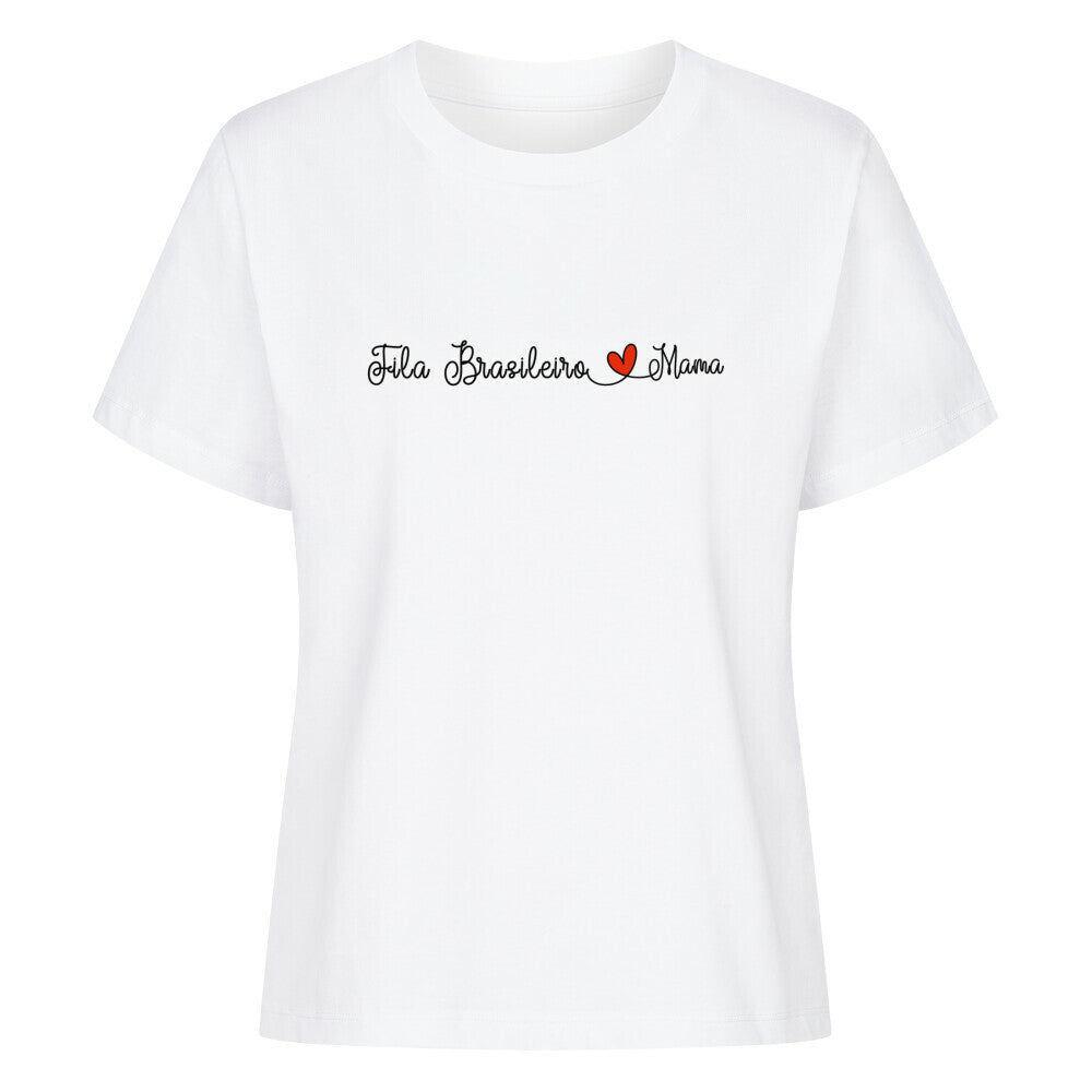 Premium Damen-Shirt "Fila Brasileiro - Mama" Weiß – hunde-shirt.de