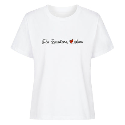 Premium Damen-Shirt "Fila Brasileiro - Mama" Weiß – hunde-shirt.de