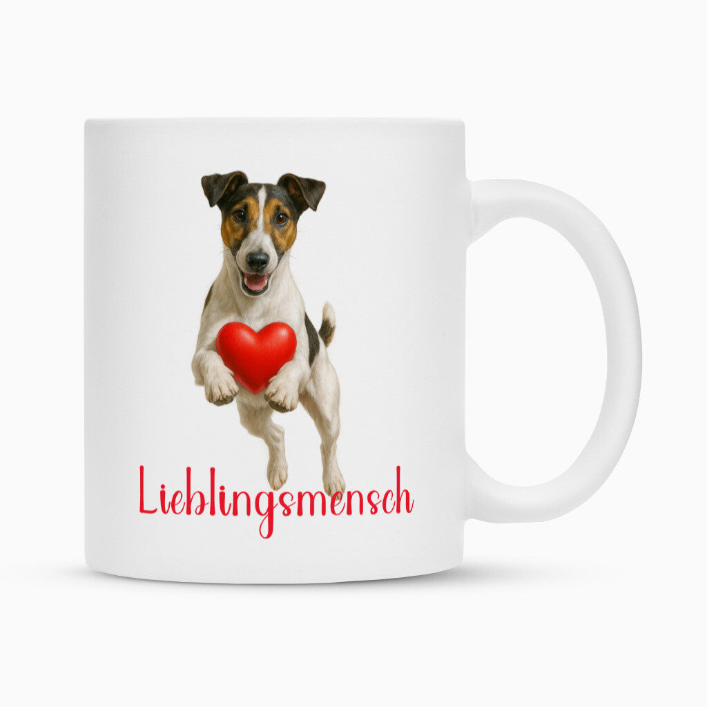 Tasse "Foxterrier smooth - Lieblingsmensch" Weiß – hunde-shirt.de