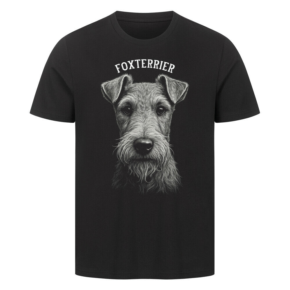 Premium T-Shirt "Foxterrier - Pure" Schwarz – hunde-shirt.de