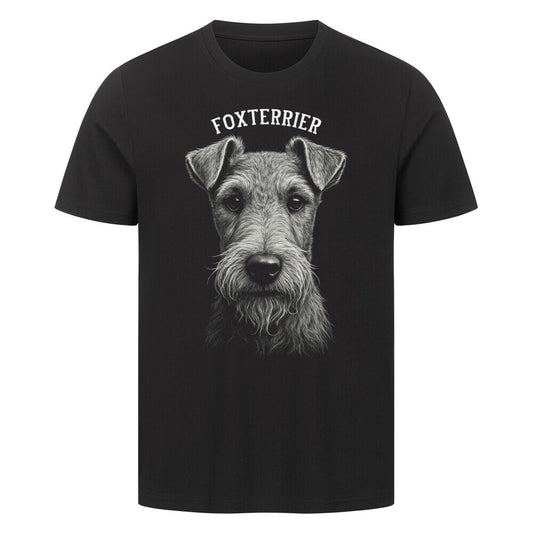Premium T-Shirt "Foxterrier - Pure" Schwarz – hunde-shirt.de