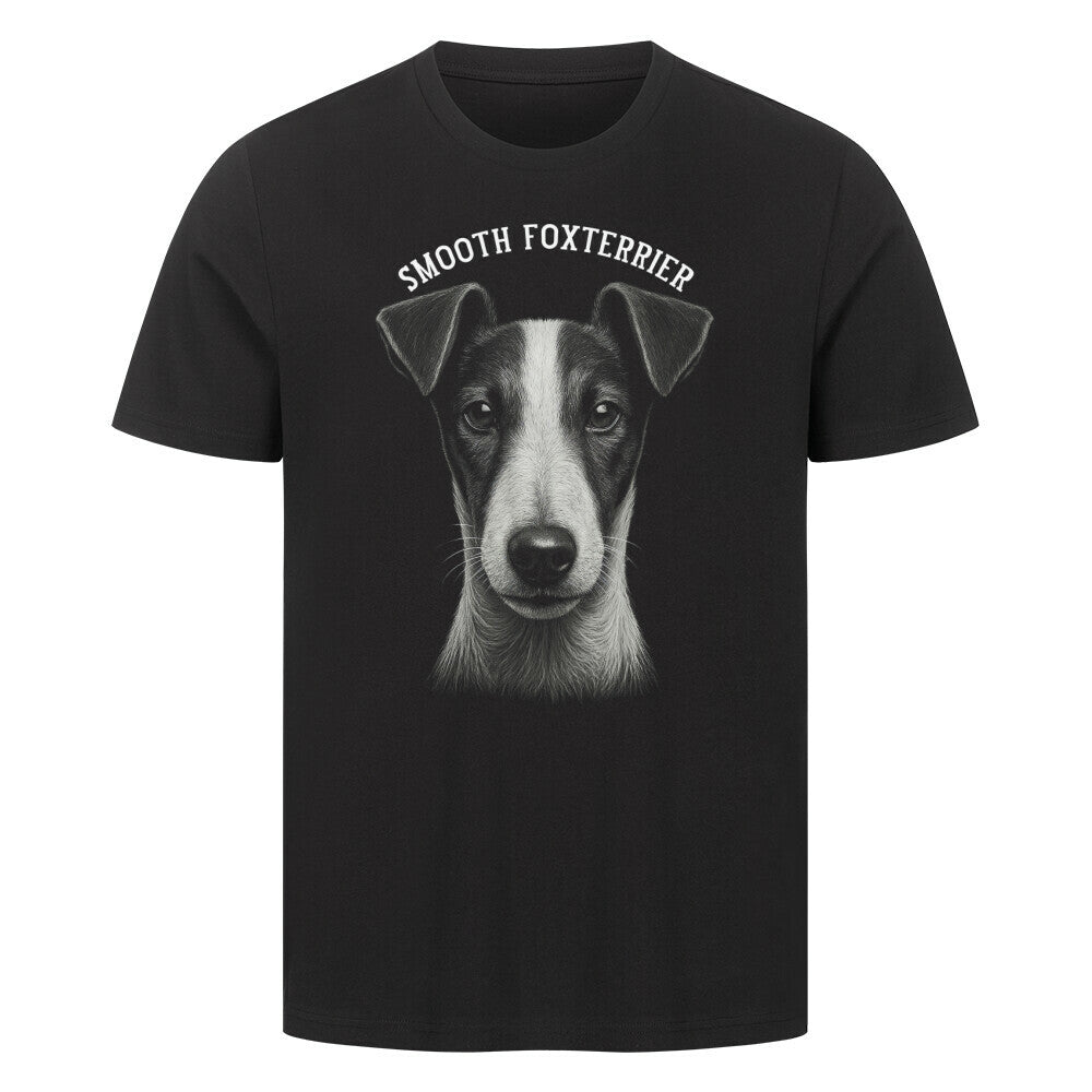 Premium T-Shirt "Foxterrier smooth - Pure" Schwarz – hunde-shirt.de
