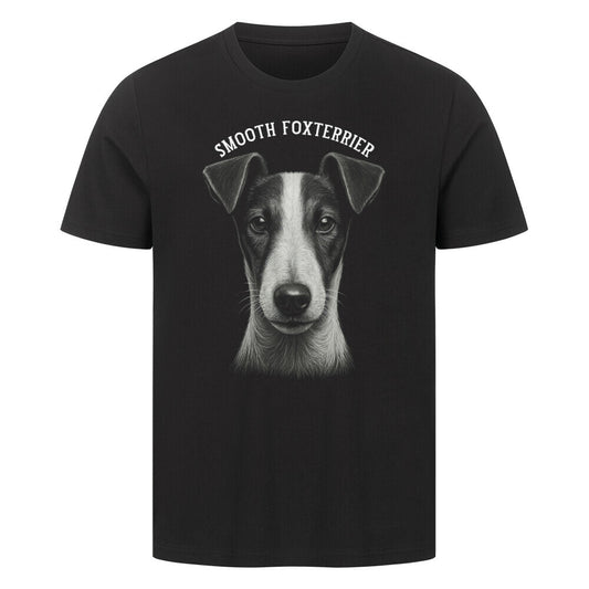 Premium T-Shirt "Foxterrier smooth - Pure" Schwarz – hunde-shirt.de