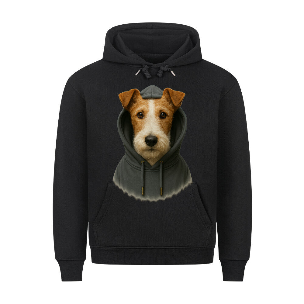 Premium Hoodie "Foxterrier - Hooded" Schwarz – hunde-shirt.de