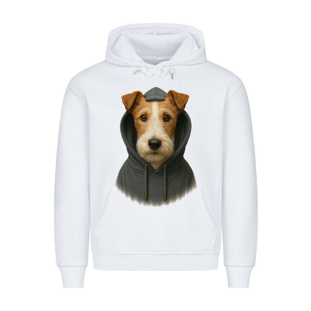 Premium Hoodie "Foxterrier - Hooded" Weiß – hunde-shirt.de