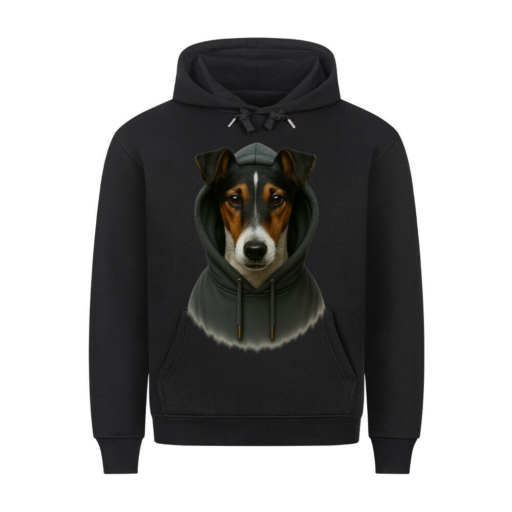 Premium Hoodie "Foxterrier smooth - Hooded" Schwarz – hunde-shirt.de