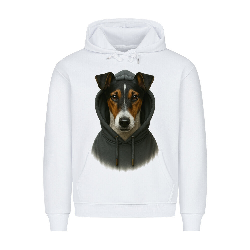 Premium Hoodie "Foxterrier smooth - Hooded" Weiß – hunde-shirt.de