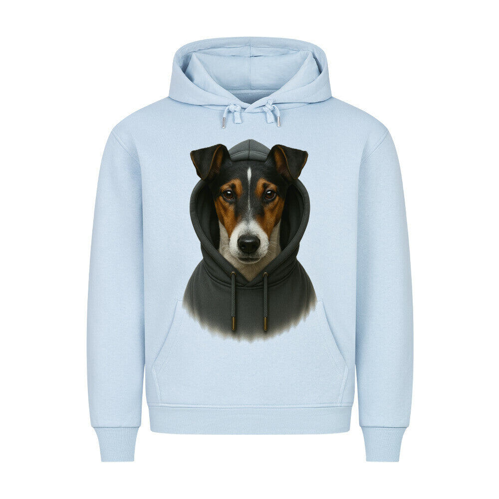 Premium Hoodie "Foxterrier smooth - Hooded" Babyblau – hunde-shirt.de