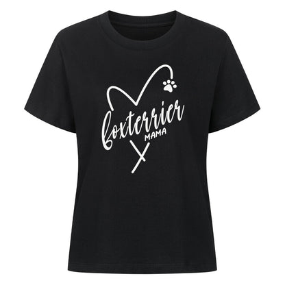 Premium Damen-Shirt "Foxterrier - MAMA" Schwarz – hunde-shirt.de