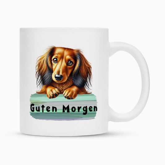 Tasse "Dackel - Guten Morgen" Weiß – hunde-shirt.de
