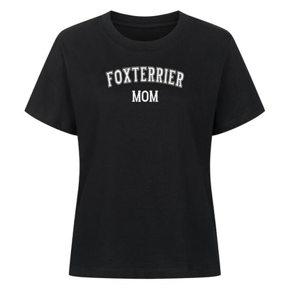 Premium Damen-Shirt "Foxterrier - MOM" Schwarz – hunde-shirt.de