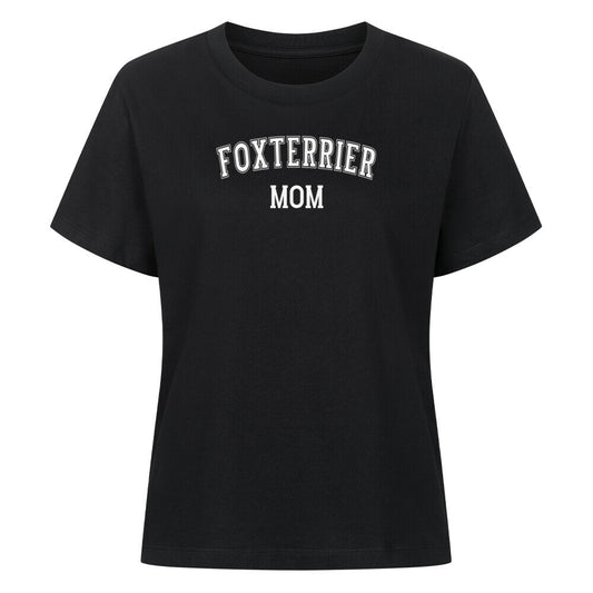 Premium Damen-Shirt "Foxterrier - MOM" Schwarz – hunde-shirt.de