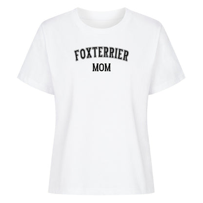 Premium Damen-Shirt "Foxterrier - MOM" Weiß – hunde-shirt.de