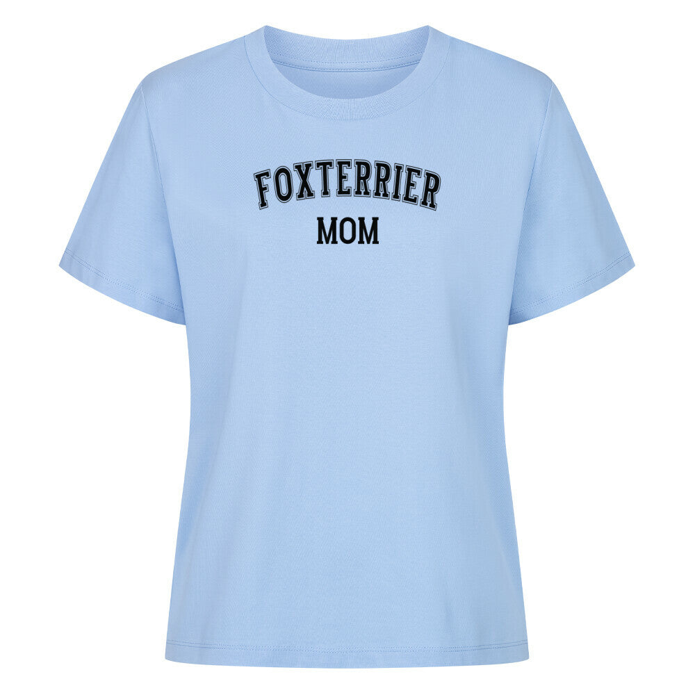 Premium Damen-Shirt "Foxterrier - MOM" Sky Blue – hunde-shirt.de